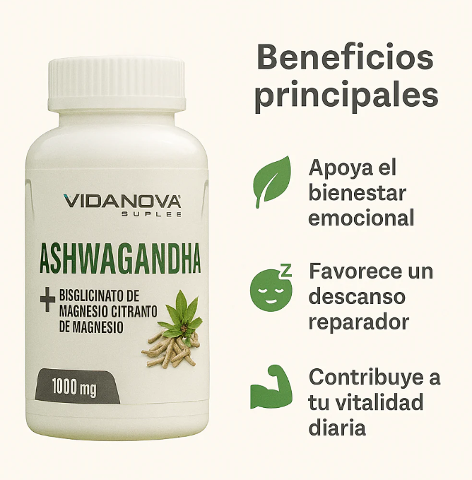 Ashwagandha + Magnesio 1000mg 60 CAPS